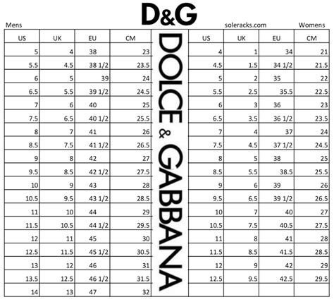 Dolce & Gabbana Shoes Size Chart 